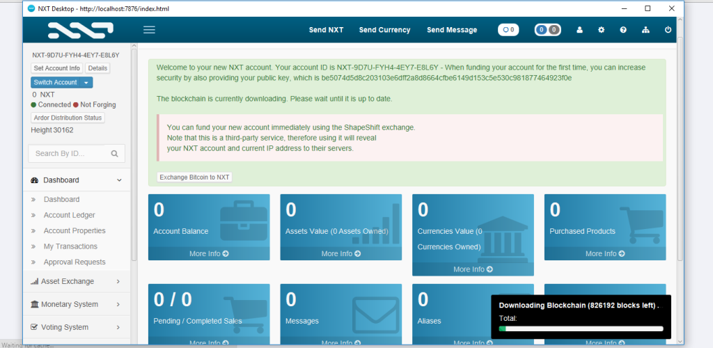 استخراج ارز NXT - ایجاد اکانت