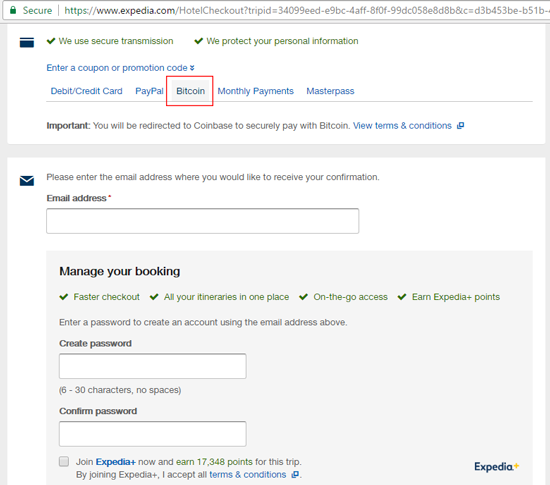 Expedia بیتکوین می پذیرد expedia 1 15, مرداد 1405 expedia 1