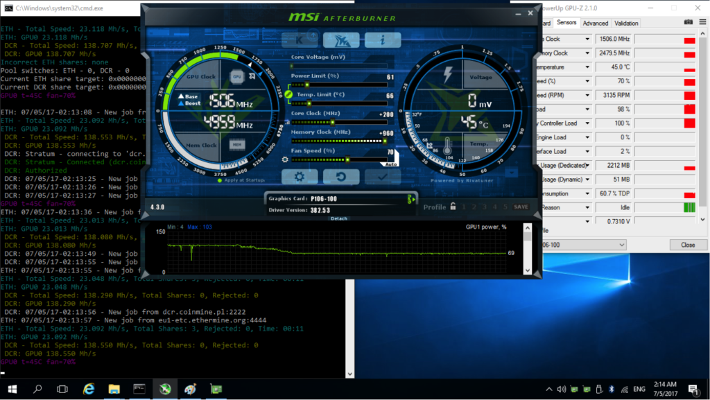 کارت گرافیکی MSI P106-100 MINER EDITION