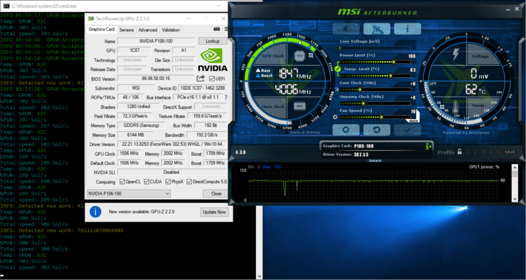کارت گرافیکی MSI P106-100 MINER EDITION