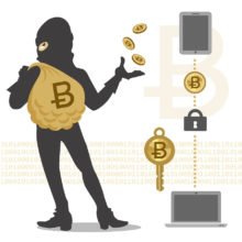 هک بیت کوین (تاریخچه هک بیت کوین و آلتکوین ها، راه های پیشگیری از سرقت) bigstock Bitcoin Hacker And Transaction 61840121 29, شهریور 1405 هک بیتکوین