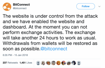 Bitconnect پلتفرم صرافی و وام دهی خود را می بندد