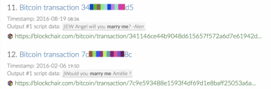 تاریخچه پیام های رمز آلود در بلاکچین بیت کوین (Bitcoin Blockchain) marriage proposals 696x231 13, مرداد 1405 پیام های جالب توجه مدفون در بلاکچین