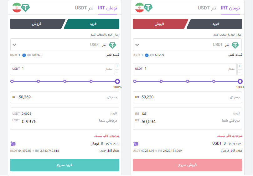 نقد کردن تتر در ایران