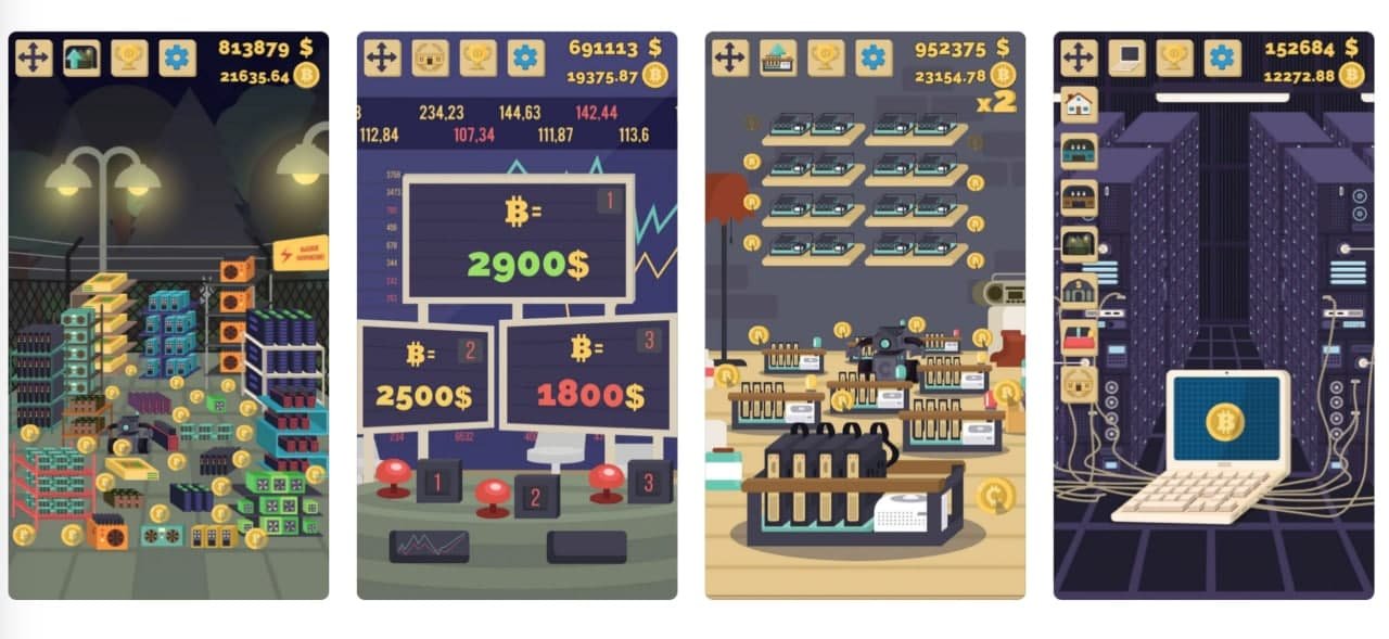 بازی Bitcoin Mining Simulator  (شبیه‌ساز استخراج بیت کوین)