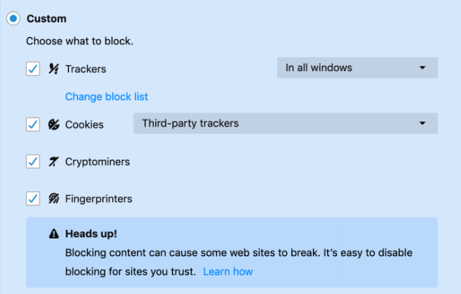 Firefox miner blocker