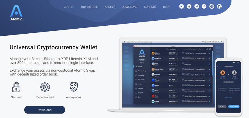 کیف پول استلار atomic wallet