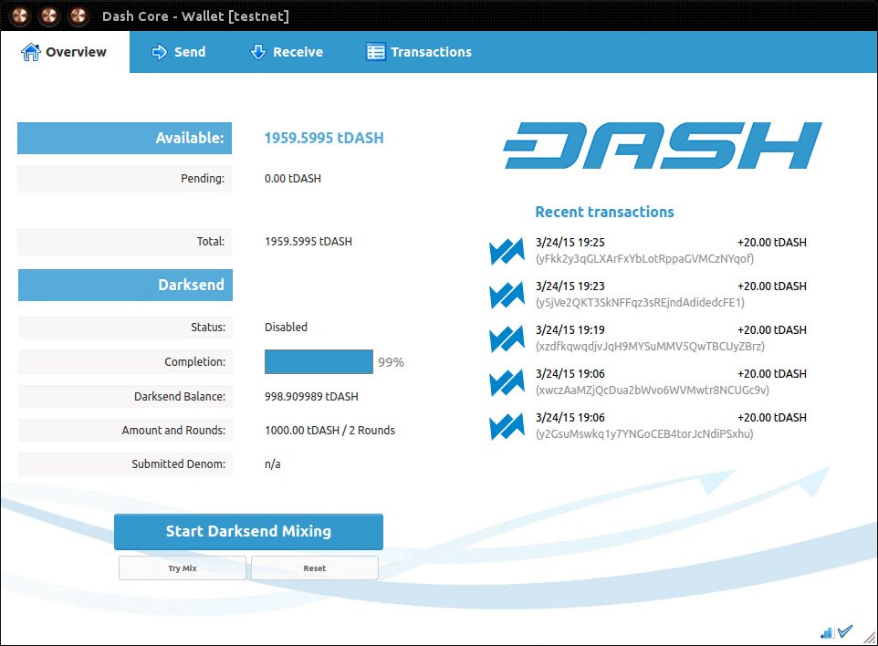 کیف پول دش DASH Core