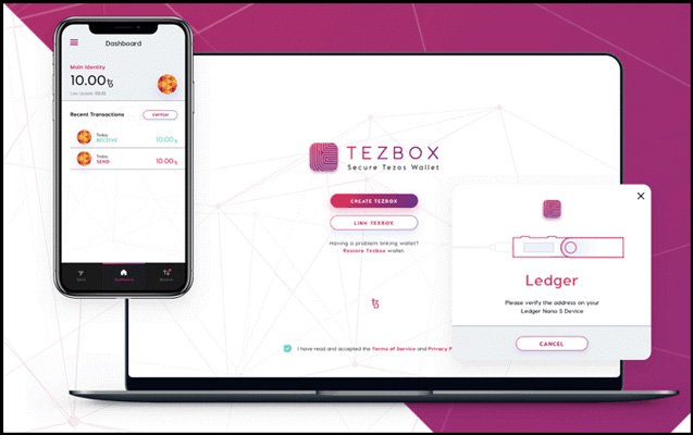 کیف پول تزوس - Tezbox