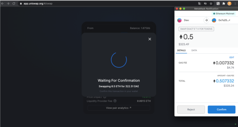 آموزش کار با صرافی یونی سواپ uniswap