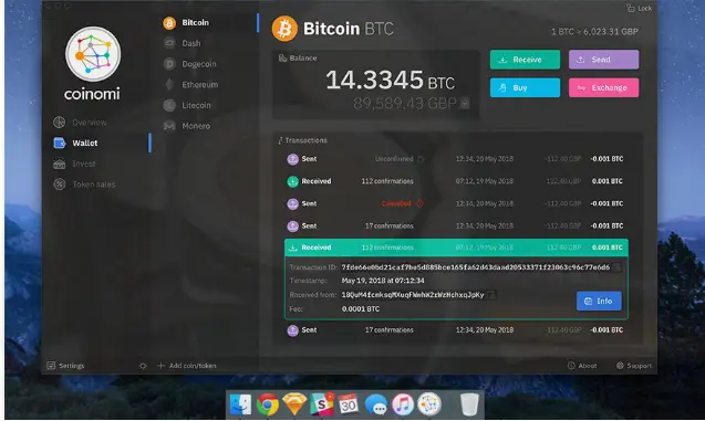 کیف‌ پول دسکتاپ کوینومی