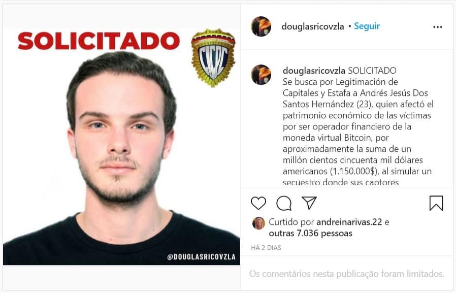 پست رییس ارشد CICPC درباره متهم سرقت بیت کوین