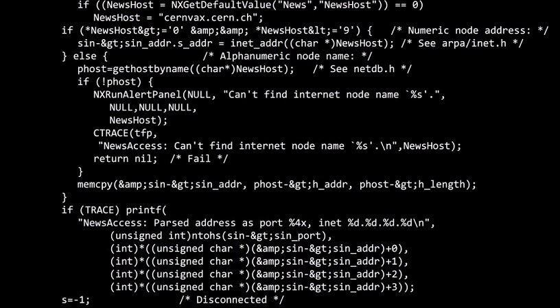 کد منبع World Wide Web