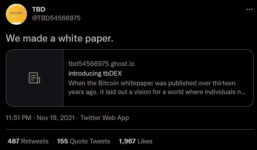 Square وایت پیپر tbDEX خود را منتشر نمود Screenshot 2021 11 20 102454 31, شهریور 1405 Square وایت پیپر tbDEX خود را منتشر نمود