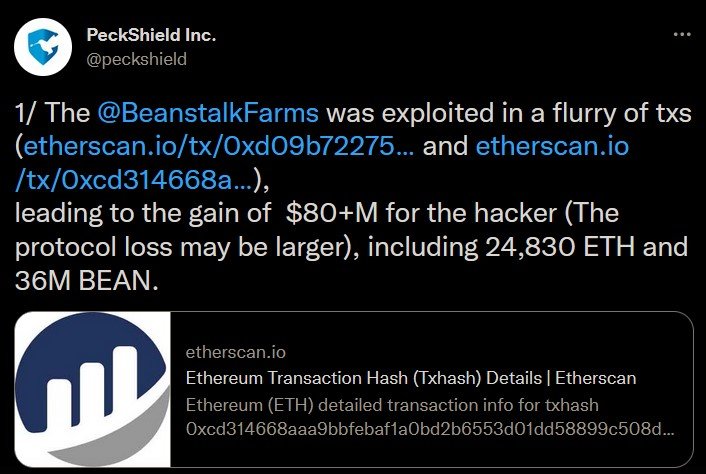 هک 180 میلیون دلاری پروتکل Beanstalk