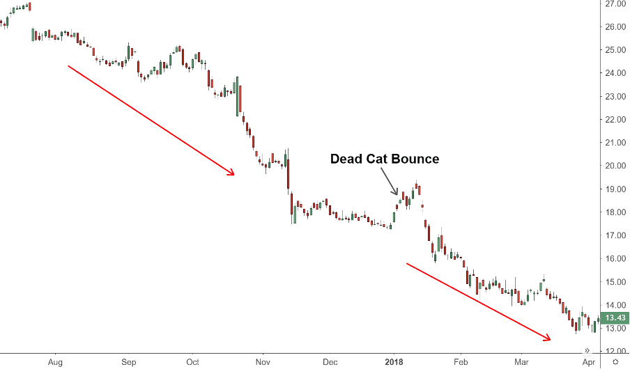 الگوی جهش گربه مرده (Dead Cat Bounce) در تحلیل تکنیکال 
