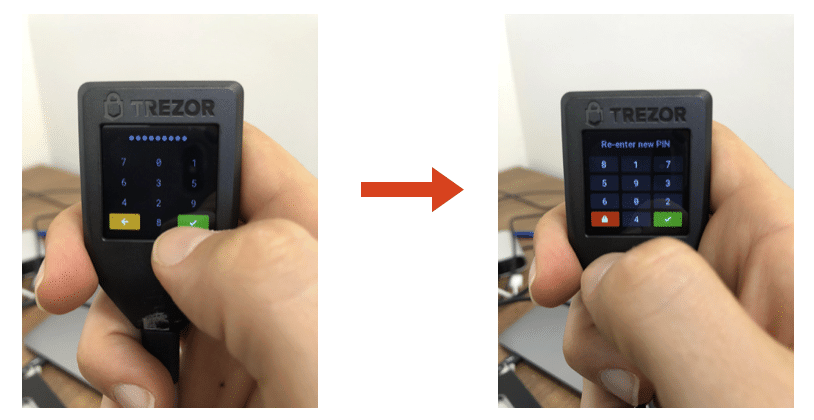 مروری بر کیفپول Trezor T keypad change 21, شهریور 1405 کیف پول ترزور تی